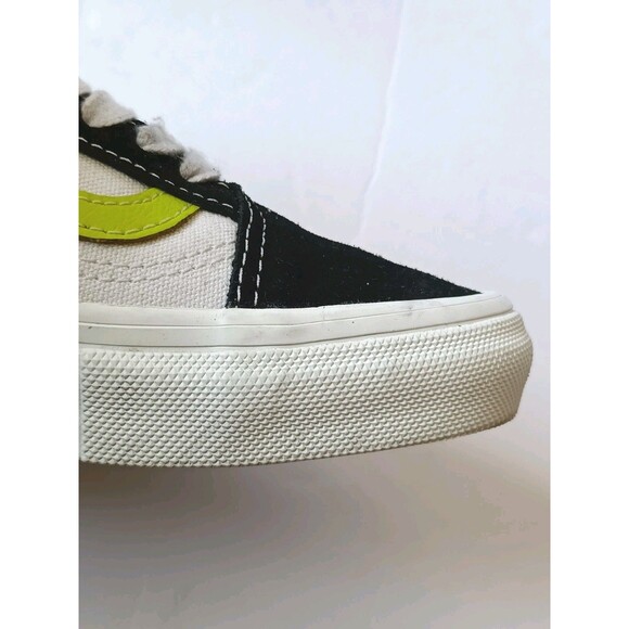 Vans Old Skool Shoes Men\'s Size 7 Neon True White Yellow Low Top Sneakers